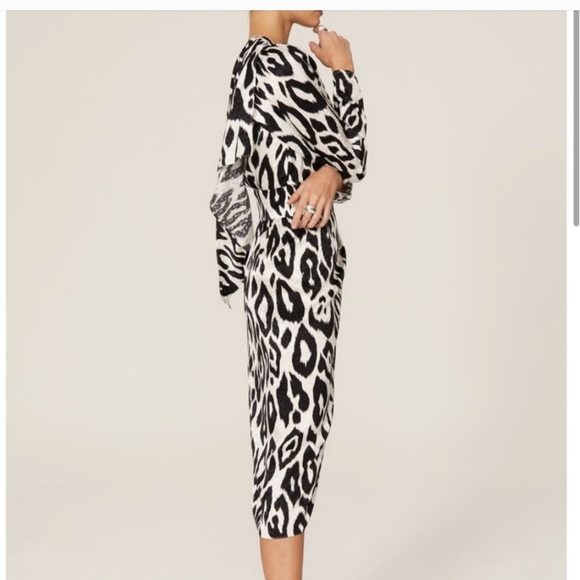 NWT *SOLD OUT* Ronny Kobo JADE SILK BLEND DRESS Revolve - Picture 8 of 12